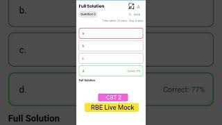 RBE Live Mock NTPC CBT 2 || #rbe #livemock #ntpc2025 #cbt2 #viral