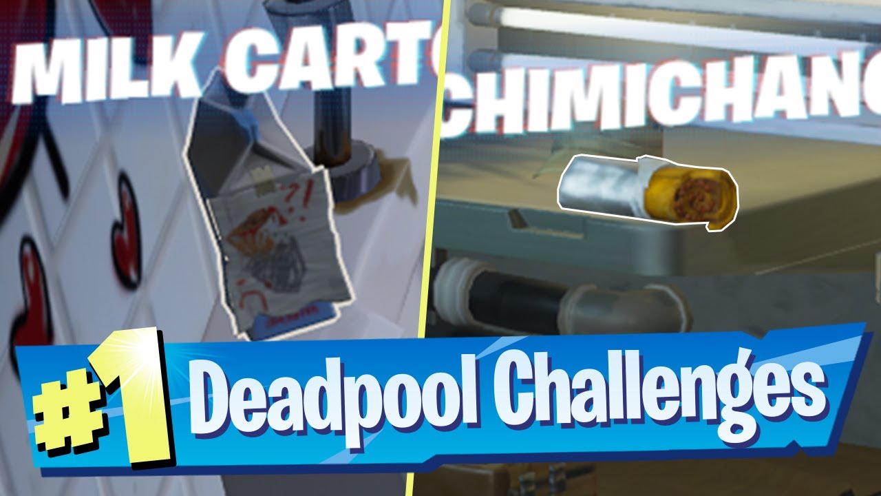 Find Deadpool's Chimichangas Around HQ - ALL 3 DEADPOOL CHIMICHANGA  LOCATIONS (Deadpool Challenges) 