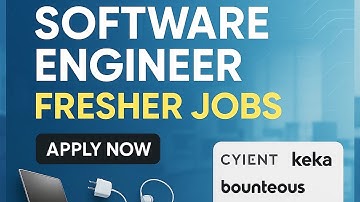 Software Engineer Fresher Jobs 2025 | Cyient, Keka, Bounteous, Accolite Hiring | Hyderabad IT Jobs