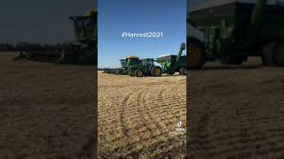 Harvest 2021 underway in Saskatchewan with the exception of this flat tire