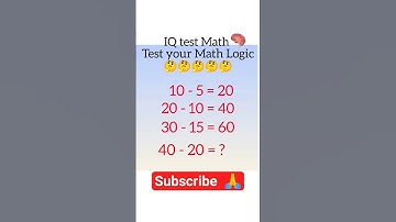 Math IQ test || Test your Math Magic ✨ Math Brain 🧠 test #comment