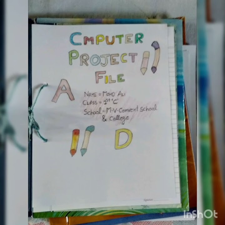 class 1st computer project file - YouTube