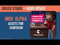 How to create mov alpha assets for camtasia