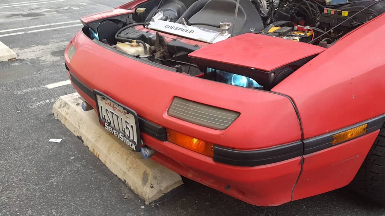 Sleepy eye mod Mazda Rx7 - YouTube