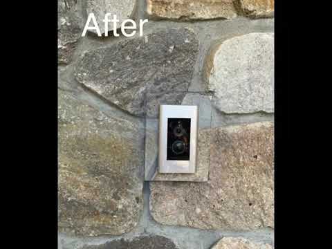 Matching a doorbell faceplate to existing surrounding stone