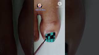 Geometric Toe Nail Art - Easy #nailsbyamrita #ToeNailart #Shorts