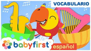 Primeras Palabras para Bebes | Aprender Musica con Larry Huevos Sorpresa | BabyFirst Español