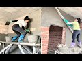 Young girl with great cement mortar skills-Great engineering in construction PART 9