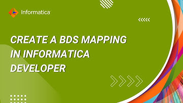 How to create a BDS mapping in Informatica Developer