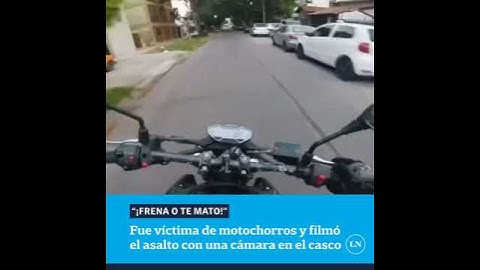 GRABÓ CÓMO LE ROBARON DOS MOTOCHORROS