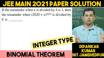 Binomial Theorem| Jee Main 2021 Question & Solution Binomial Theorem| Binomial Theorem Jee Main 2021