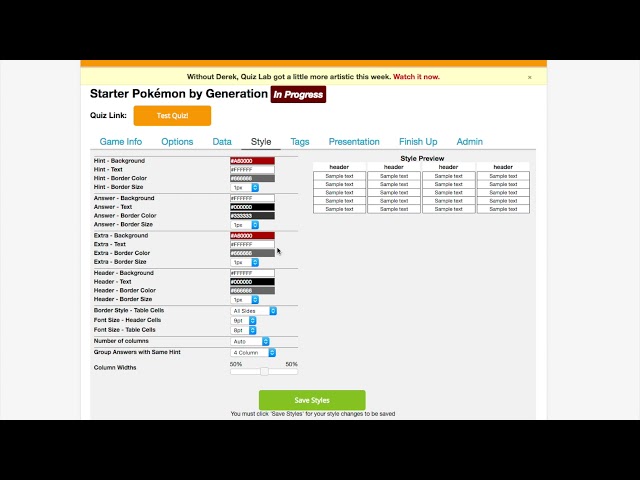 How to Create Grouped Answers on Classic Quizzes on Sporcle