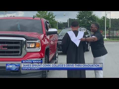 James Sprunt Community College's drive-thru graduation