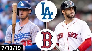 Los Angeles Dodgers vs Boston Red Sox Highlights | July 13, 2019 (2019 MLB Season)