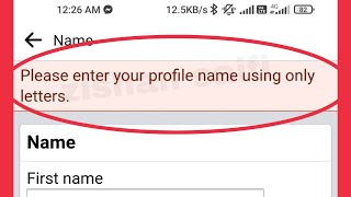 Facebook Fix Please Enter your profile name using only latters. | Name Not Changed Working Problem