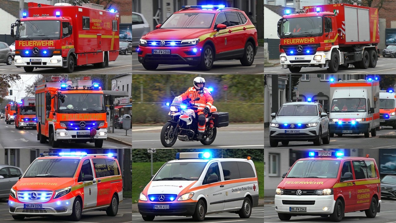 [GROẞEINSATZ IN MÜLHEIM!] MANV-ALARM an SCHULE: ELW2, WLF, SEG & MEHR | Einsatzfahrten zur GROẞÜBUNG
