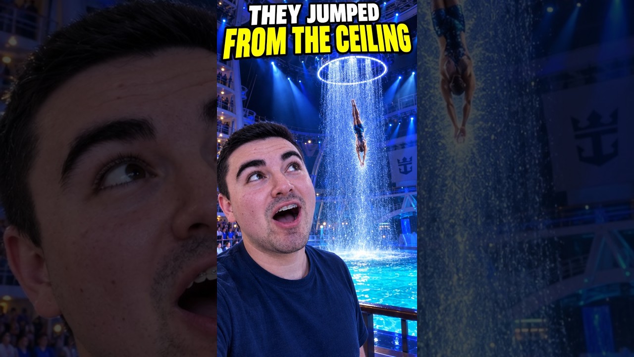 They Jumped From the Ceiling 😳 Shockwave Aqua Show on Legend of the Seas