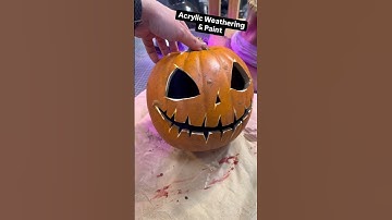 Foam Pumpkin Carving DIY Halloween Decor - #pumpkincarving #halloweendecor #pumpkinart