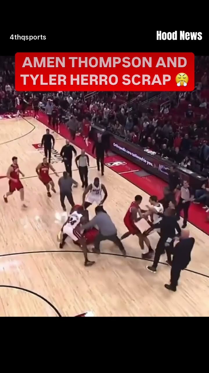 Ref get in there #hoodnews #amenthompson #tylerherro #NBA #shortvideo #basketball #omg #how #wow #us