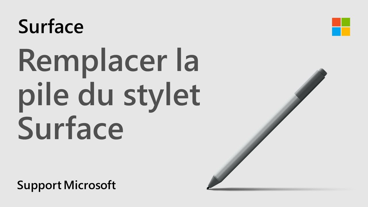 Comment remplacer la pile d'un stylet Surface avec bouton unique