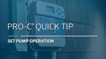 Pro-C Irrigation Controller Basic: 07, Pump Operation