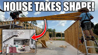 Installing A HUGE VersaLam Support Beam!! - DIY Dream Home Ep. 9