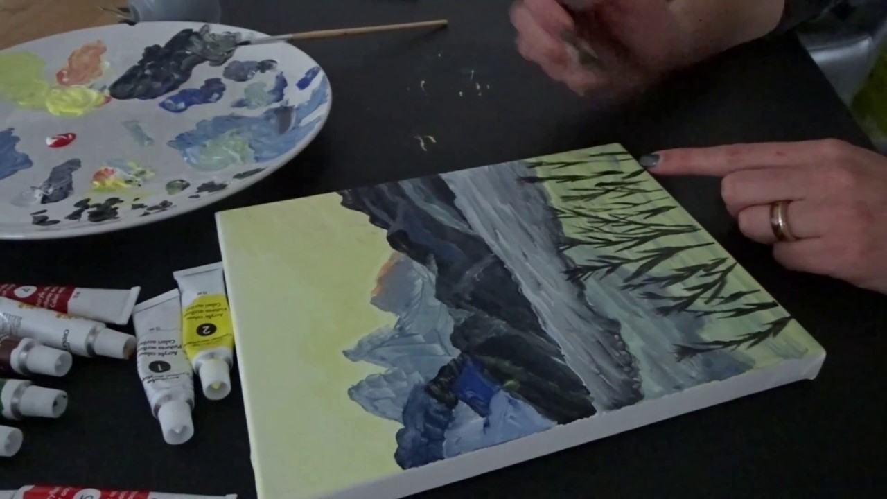 Wonderbaar Acrylverf landschap voor beginners // Acrylic painting for TJ-97