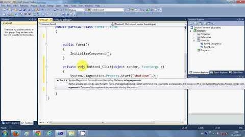 C# Tutorial 97 How to shutdown the computer from C#   YouTube