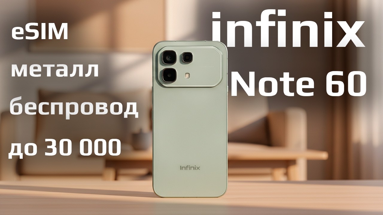 Металл, беспровод и eSIM до 30 000 рублей? Всё о infinix Note 60!
