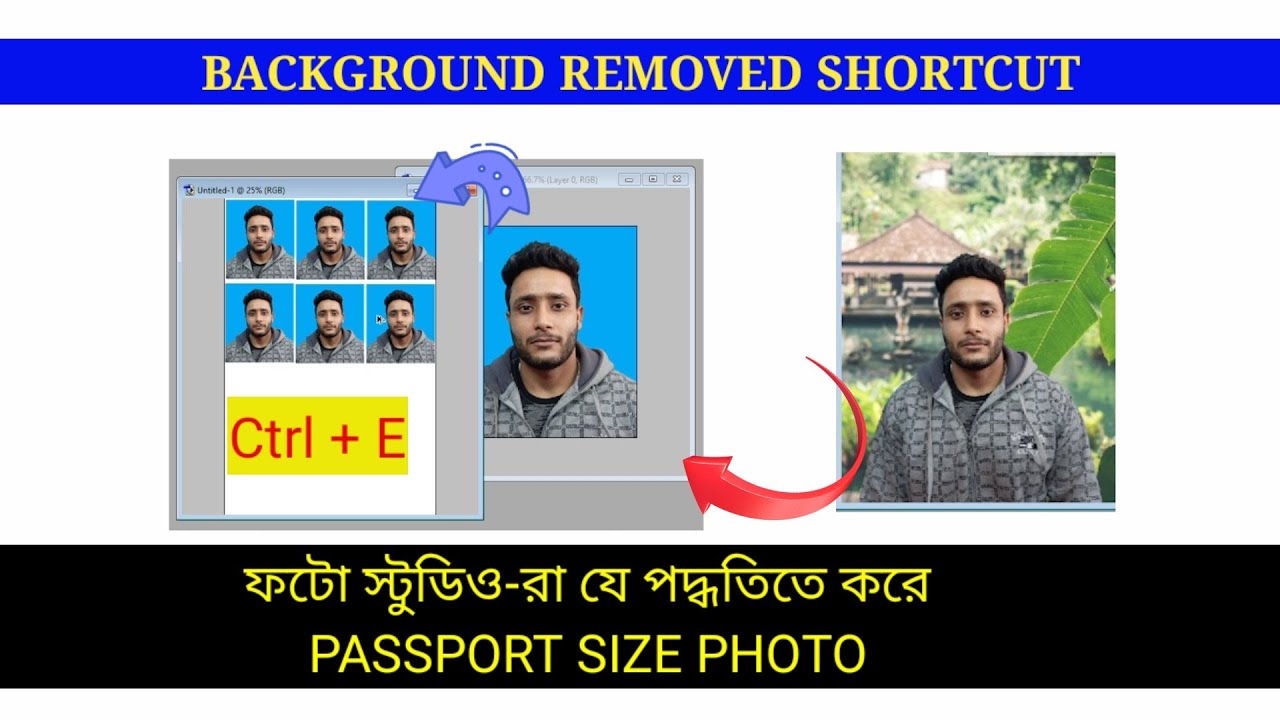 Passport Photo Background Change | How to Remove Background in Photoshop |  Background Remover - YouTube