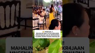 MAHALINI BAK PUTRI KR4JAAN MNGENAKAN GAUN BERWARNA KUNING BGINI PSONA MAHALINI