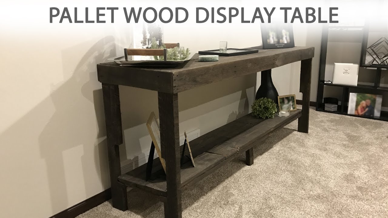 Due grænse Færøerne Pallet Wood Display Table | How To Make - YouTube