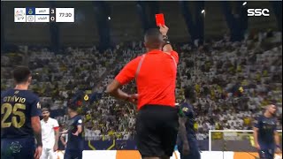 لحظة طرد ايفر بانيغا بالبطاقة الحمراء امام النصر ( النصر و الشباب) دوري روشن السعودي 23/24