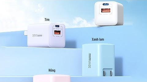 Khui hộp củ sạc Remax RP-U25 33W chuẩn kép PD + QC 3.0 - chính hãng