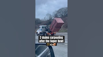 Just 2 dudes carpooling after the superbowl 🏈👯 #commute