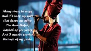 Sia - Many Rivers To Cross (lyrics) chords