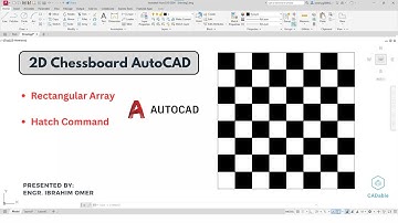 2d Chessboard AutoCAD | How to Use Hatch Command in AutoCAD | AutoCAD Rectangular Array | CADable