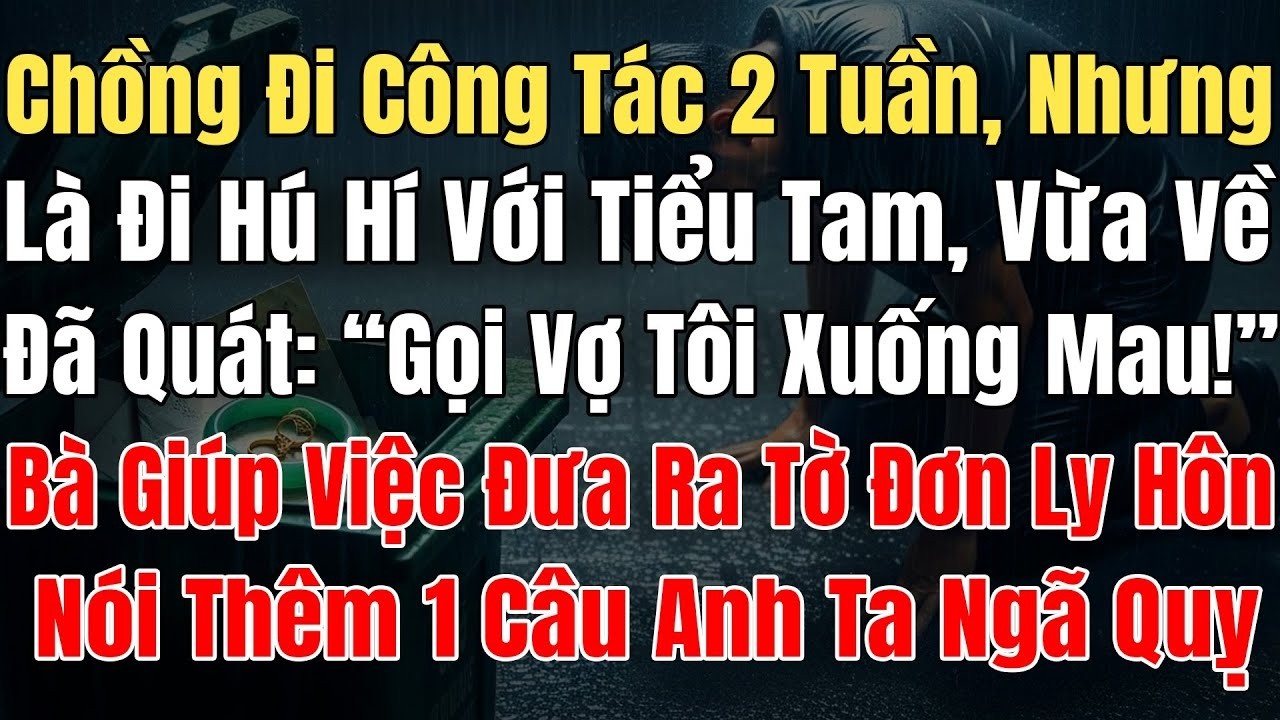 Chồng Đi Công Tác 2 Tuần, Lại Là Đi Hú Hí Với Tiểu Tam, Vừa Về Bà Giúp Việc Đưa Tờ Đơn Ly Hôn Đã Ký