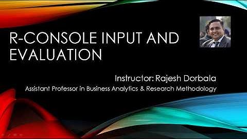 R Console: Input and Evaluation