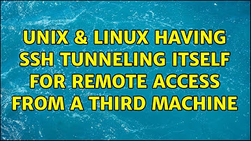 Unix & Linux: Having ssh tunneling itself for remote access from a third machine (2 Solutions!!)
