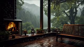 Tranquil Balcony Getaway Soothing Rain Sounds and Distant Thunder