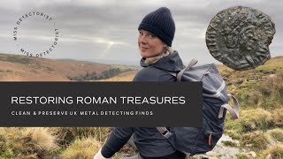 RESTORING ROMAN TREASURES & COINS /// Cleaning & preserving UK metal detecting finds with Arteseal