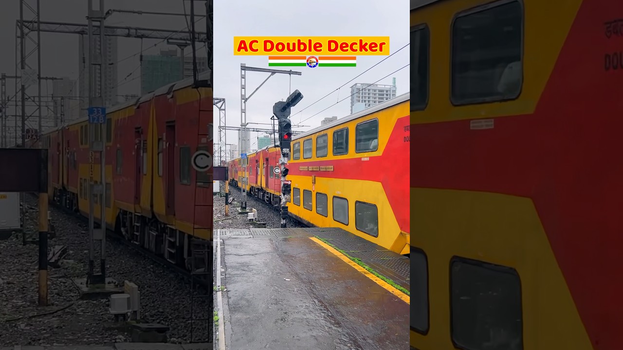 AC Double Decker Train Arrival at Borivali Station 🚄🚉 