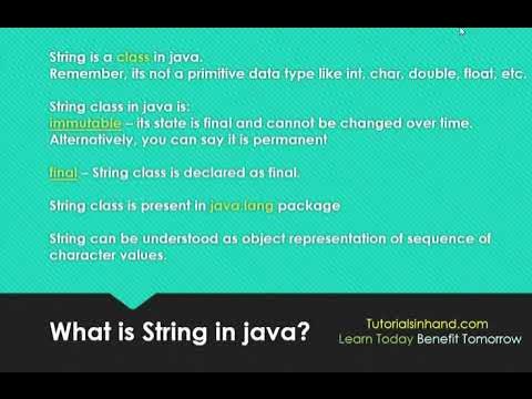 what is string in java | java string tutorial | Important point about ...