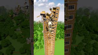 STAR WARS VS MINECRAFT TOWER! #minecraft #teardown