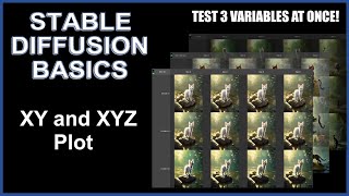 Stable Diffusion Basics - XYZ Plot - Test up to three variables at once