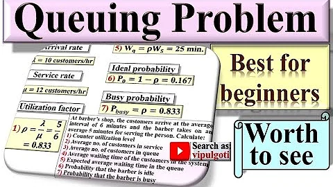 Queuing problem|5|Example on queuing theory|Queuing theory problem|GTU paper solution|OR|Queuing