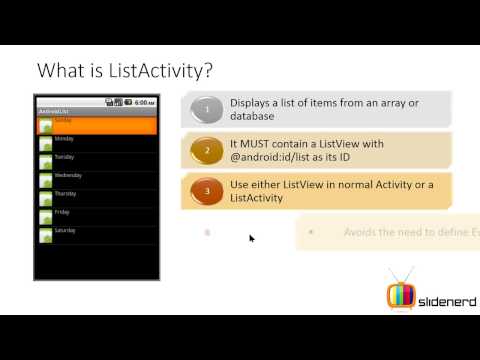 79 Android ListActivity Part 1  Android Tutorial For Beginners HD