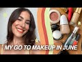 The EVERYDAY makeup I LOVED THE MOST in June! (It's sweat proof!!)