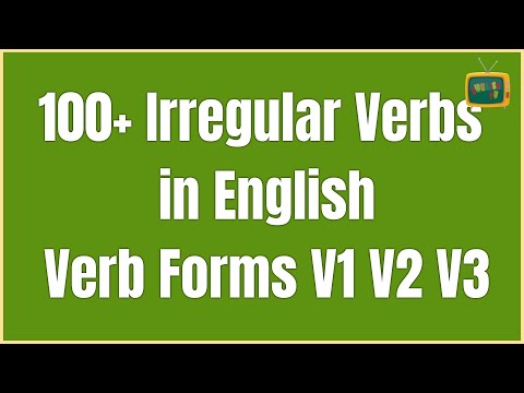 V1 V2 V3 List in English, Irregular Verbs List